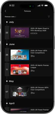 iCard Club sports card release calendar listing card sets by date